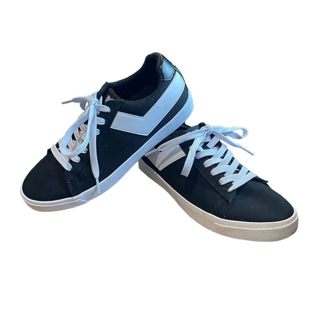 PONY Top Star Low Chevron Sneakers da Skateboard Bianco e Nero Donna Taglia 8 5