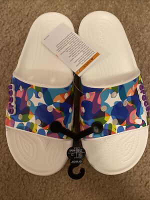 Crocs Unisex Classiccrocs Bubble block slide Women 7, Men 5