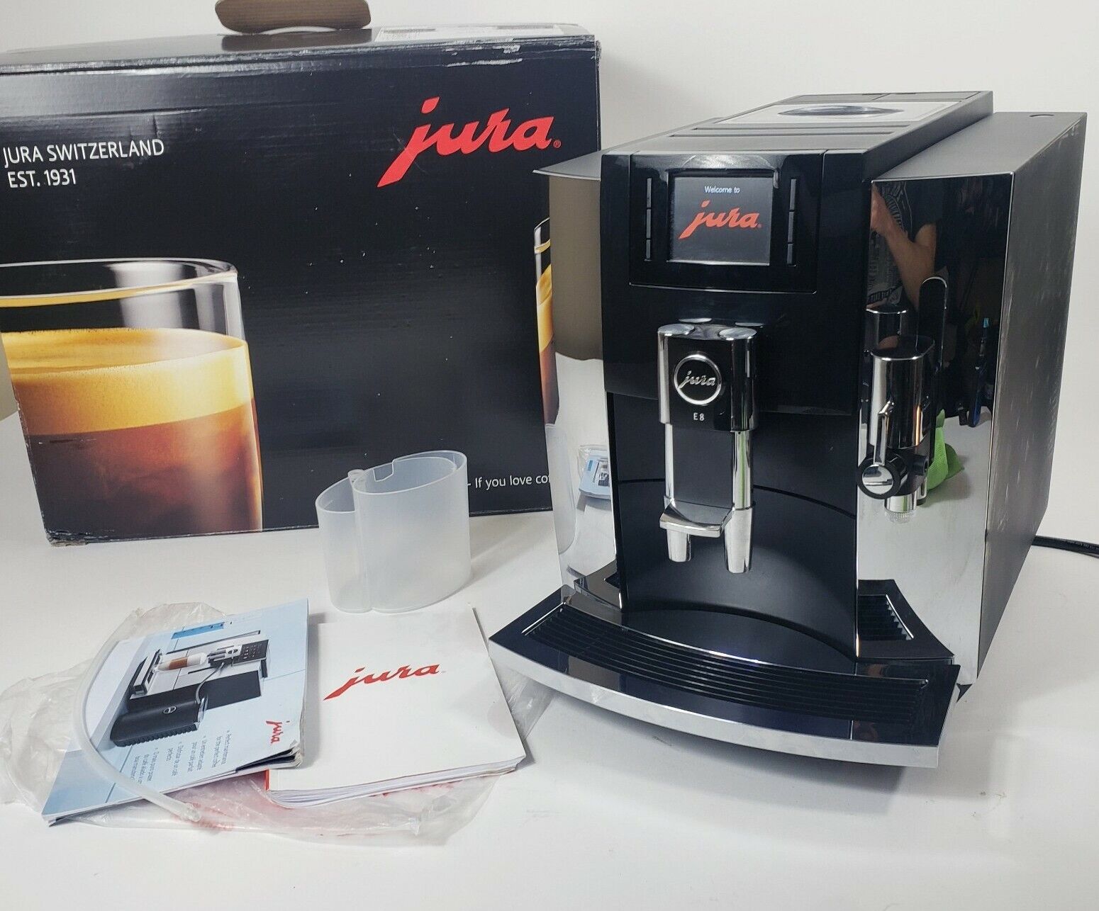 JURA E8 Automatic Espresso Machine - Chrome (15271) for sale 