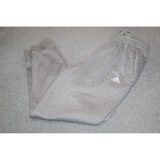 Adidas Joggers Mens Large Gray Textured Knit Drawstring Elastic Waist Sweatpants