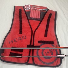 NWT Hero Action Ammo Vest Team Red W/ 6 Hero Precision Darts Ages 8 