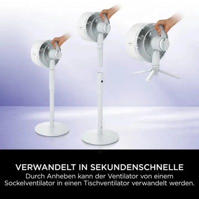 Shark FlexBreeze FA220EU Akku Standventilator weiß leise 35cm Timer