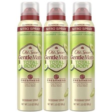 Old Spice Whole Body Deodorant Spray Aluminum Free Cucumber Avocado 3 Pack