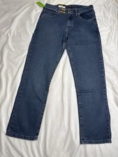 Lee Boys 14 Husky Regular Fit Straight Leg Blue Denim Jeans Adjustable Waist