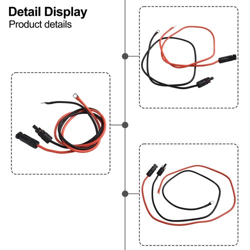 Rallonges solaires étanches haute performance 10AWG en rouge et noir - Photo 8/39