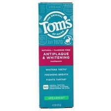 Tom's Of Maine Antiplaque Whitening Toothpaste Spearmint - Fluoride Free
