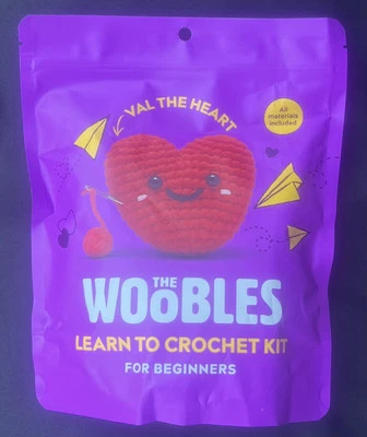 The Woobles Val The Heart Crochet Kit & Hook For Beginners Yarn Craft Rare