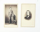 Civil War Era CDV Photos 2pc Lot E.H. Alley Toledo OH Soldier Portrait