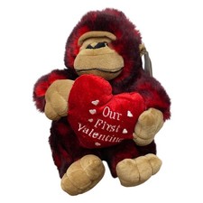 Dan Dee Gorilla Valentine Plush Our First Valentine Red Black 11.5in