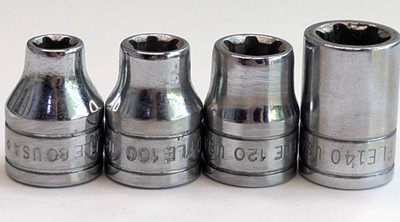 Snap-on 3/8 Drive Torx Shallow Sockets E14 FLE140, FLE120 FLE100 FLE80