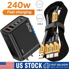 240W Supe Fast Charging USB Type C Wall Charger For Samsung iPhone Android Phone
