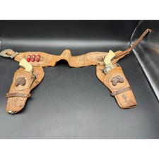 Vintage 1950's Toy Hubley Rodeo Cap Guns 2x with Holster