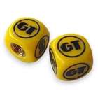 GT BMX - One color Dice Tire Valve Caps (Pair) - Yellow