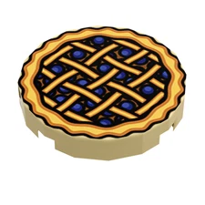 Blueberry Pie (2x2 Tile) made using LEGO part - B3 Customs