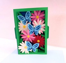 Handmade Butterfly Pop Up Card 3D Floral Greeting Birthday Mother  s Day