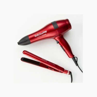 BaBylissPRO Ceramic Xtreme Dryer & 1'' Straightening Iron Set
