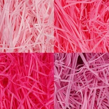 8 OZ Pink Crinkle Cut Paper Shred Filler Gift Wrapping Basket Decor