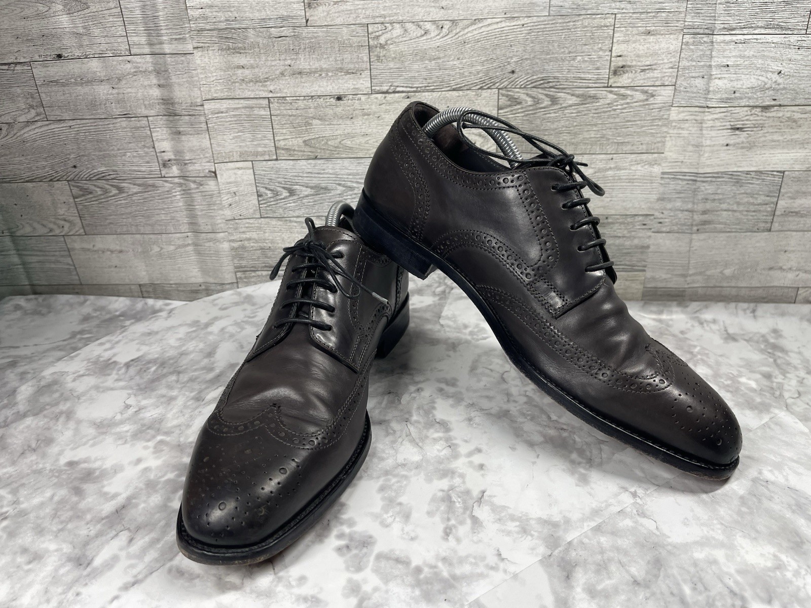 SAOLA To Boot New York Adam Derrick Wingtip Oxford Uomo 9M Derby Scarpe Nero Pelle