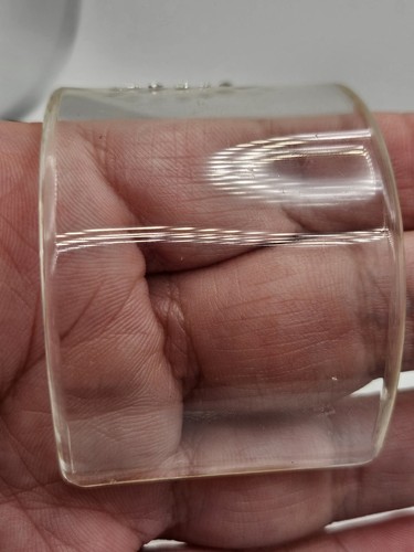 Clear Acrylic Plastic Crystal Heart Cuff Bracelet - Picture 5 of 9