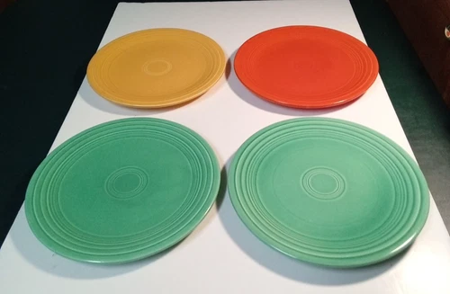 Fiesta Ware Homer Laughlin Original Lunch Luncheon Plates Set of 4 Vintage