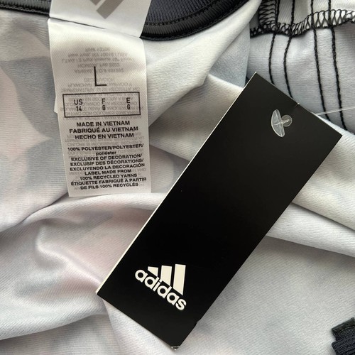 ADIDAS Black Multicolor Long Sleeve AOP 3S Tricot Jacket, Girls Large (14) - Picture 6 of 10