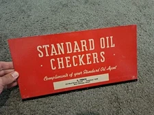 Vintage Standard Oil Company Checkers Board G. Pierce West Chicago