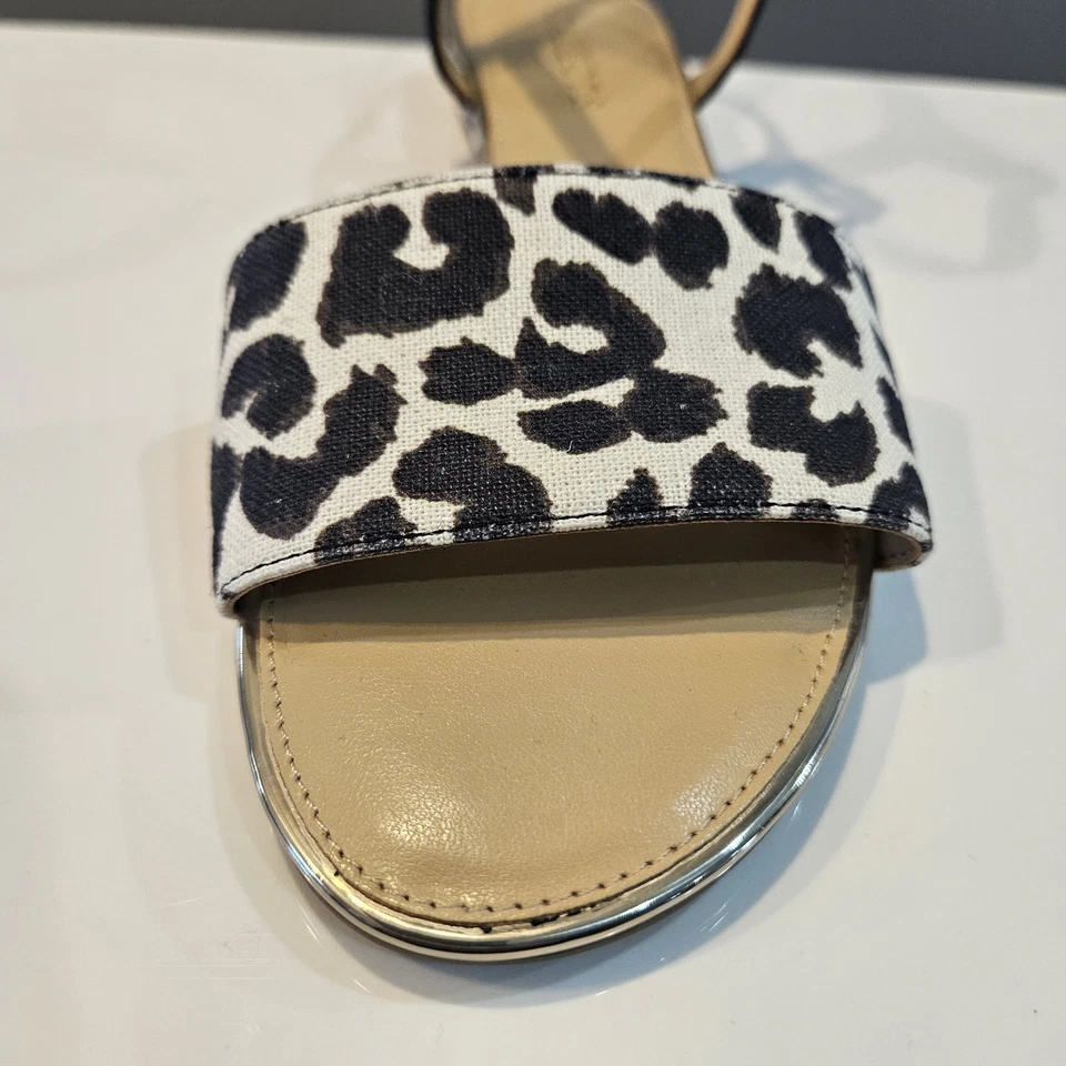 Talbots Ankle Adjustable Strap Animal Print Size 8.5M Open Toe Flat Sandals - Image 3 of 4