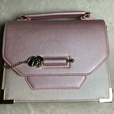 Sailor Moon Metallic Pink Silver Satchel Crossbody Bag Wand Charm Anime Kawaii