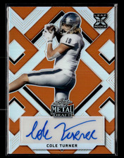 Cole Turner 2022 Leaf Metal Draft Orange Auto 4/7