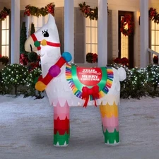 6.5 FT FELIZ NAVIDAD LLAMA PINATA AIRBLOWN LIGHTED YARD INFLATABLE