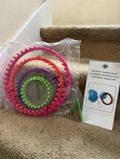 KNIT QUICK  Knitting Loom Set  includes 4 looms, needles, pick  Instructions
