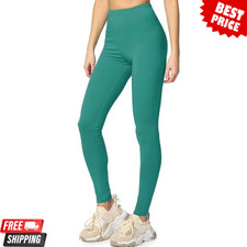 Leggings Cotton Plain Full Length Black UK Size 6 - 30 Womens Ladies Girls Lot