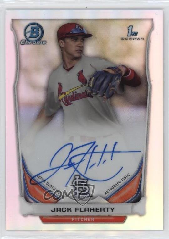 2014 Bowman Draft Chrome Pick Refractor Jack Flaherty #BCA-JF Auto d7k