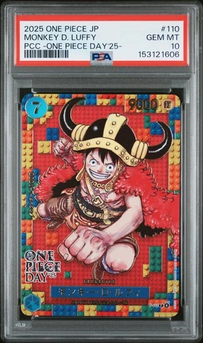 2025 ONE PIECE JAPANESE PREMIUM CARD #110 MONKEY D. LUFFY PSA 10