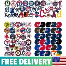 100 Pcs Sports Stickers,Baseball Team Logo Multicolored