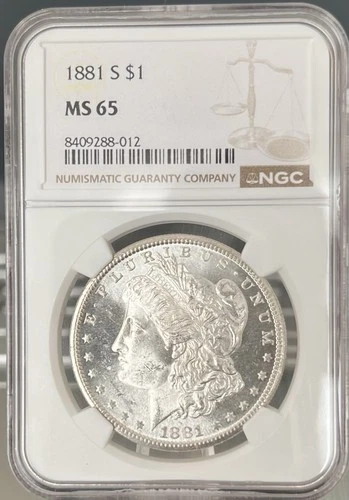 1881-S Morgan Dollar NGC MS 65.