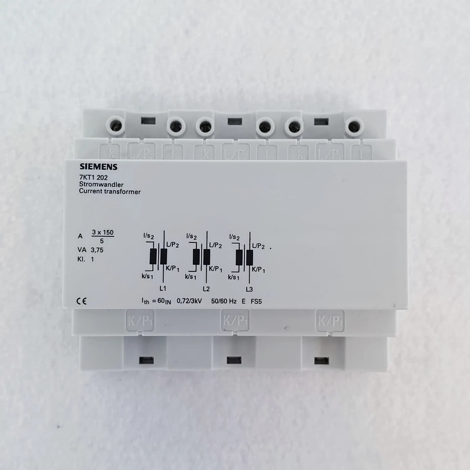 Siemens 7KT1202 SENTRON Stromwandler 3x150/5A Dreiphasig Klasse 1 FS5 -OVP- - Bild 3 von 4