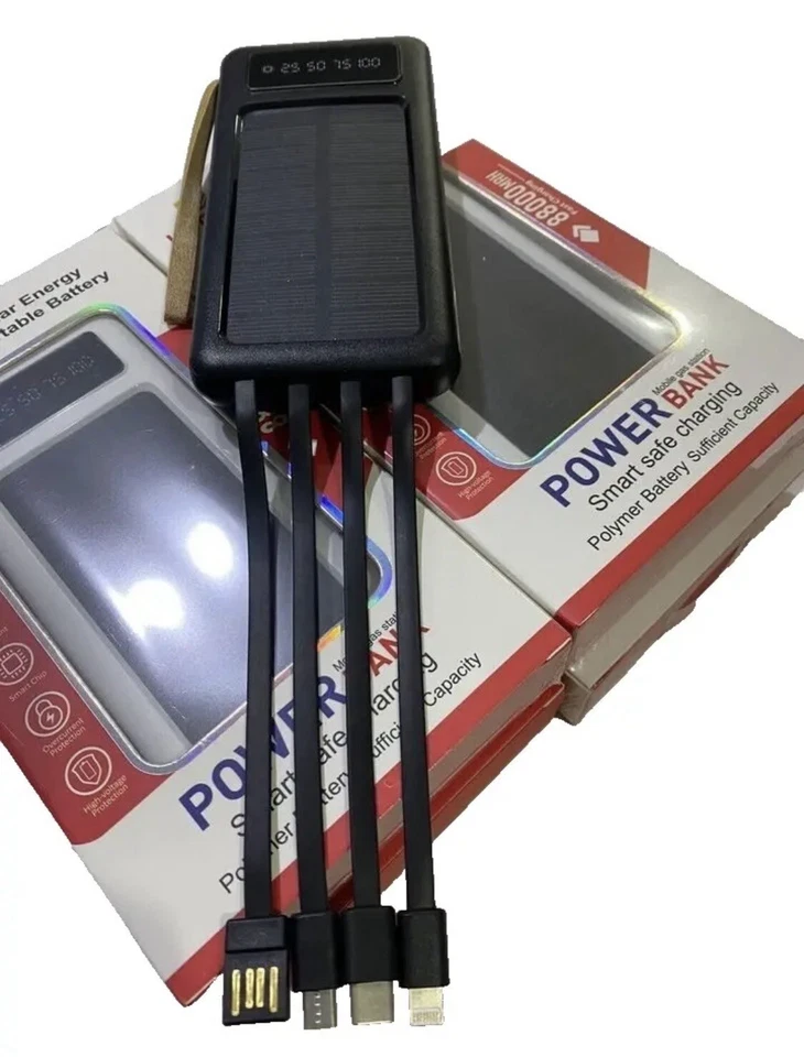 POWER BANK SOLARE DA 88000 MAH UNIVERSALE ED IMPERMEABILE CON RICARICA RAPIDA - Immagine 3 di 4