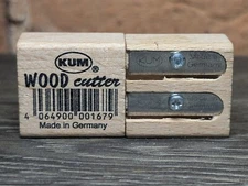 Lot of 2 Kum Wood Cutter 2 Hole Pencil Sharpener NEW
