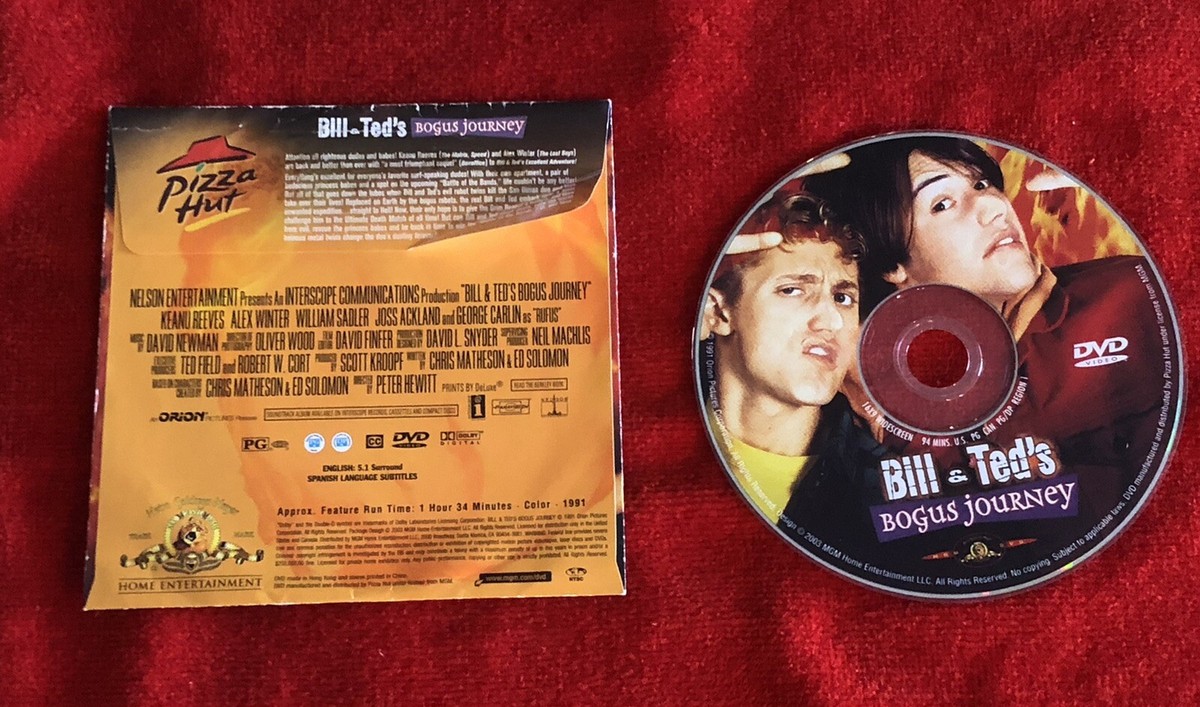 Bill & Ted's Bogus Journey Pizza Hut Promo DVD In Sleeve Complete