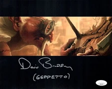 DAVID BRADLEY Signed 8x10 PINOCCHIO Geppetto Authentic Autograph JSA COA