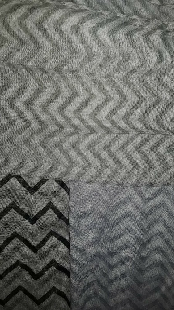 4 lightweight Infinity Scarves lavender, grey, black/grey & grey/mint Chevron
