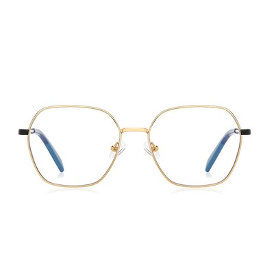 Women Trend Metal Eyeglasses Frame Blue Light Blocking Glasses RX-able J