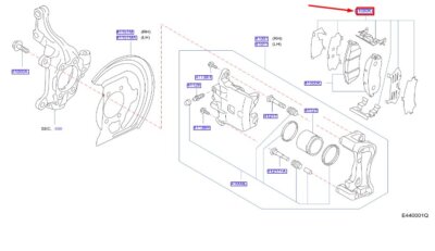 Nissan Juke F15 Bremsbeläge Anti-Rassel Clip Satz vorne D1080ET01C NEU ORIGINAL
