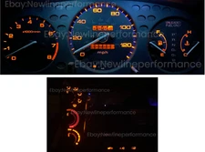 Amber LED Cluster + Climate Control +Switch Bulbs for Honda Civic Ek 1999-2000