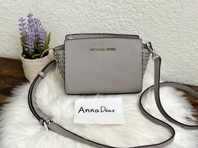 MICHAEL KORS selma stud medium messenger bag NWT | eBay