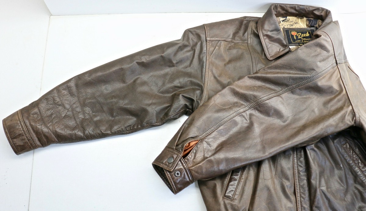 ▪️70’s【REED】 LEATHER JACKET 70s Reed Sportswear Leather Bomber Jacket – Second Rodeo