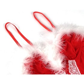 Santa Lingerie Sets for Women Sexy Bodysuit Teddy Lingerie V Neck Nighty Chemise