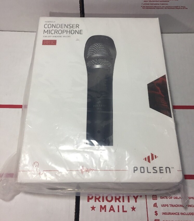 Polsen Hhic Handheld Condenser Microphone for IOS and Android Devices