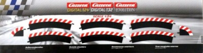 Carrera DIGITAL 124 + 132 + Evolution 6x Außenrandstreifen für Kurve 3/30° 2x En
